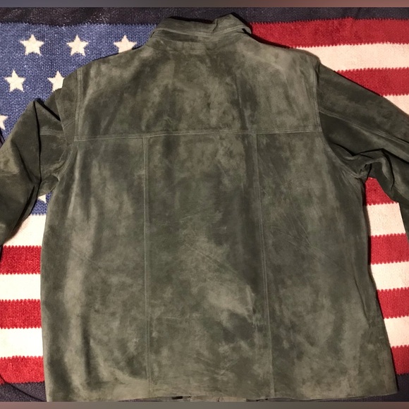 NWOT Vintage Womens Unisex ST JOHNS BAY GREEN OLIVE SUEDE Jacket 3XL Leather Rl - Picture 10 of 13
